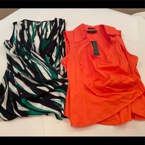 Flattering shell, orange AND navy/green/white